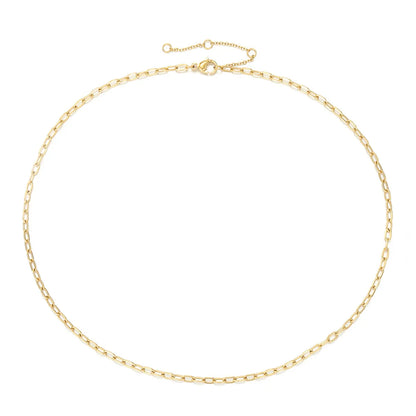 Fashion Short Women'S Chain 316l Titanium Steel 14k Gold Plated Necklace Clavicle Chain Nihaojewelry