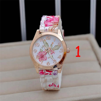 Stainless Steel Alloy Silica Gel Women'S Watches