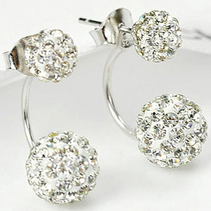 Fashion Alloy Imitated Crystal Ball Stud Earrings Nhdp148370