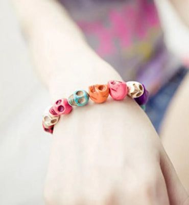 Nordic Style Rock Ethnic Style Skull Synthetics Wholesale Bracelets Bangle