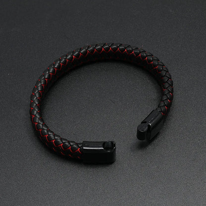 Fashion Geometric Pu Leather No Inlaid Unisex Bracelets