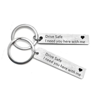 Fashion Simple Christmas Gift Stainless Steel Keychain