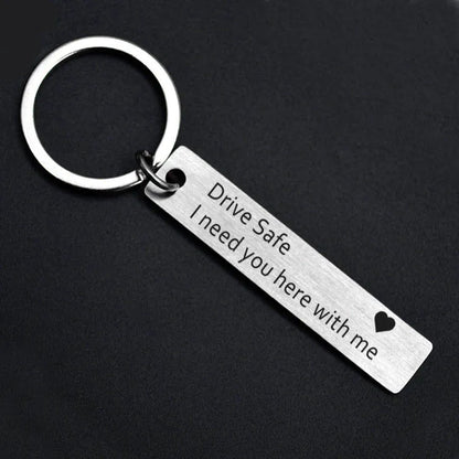 Fashion Simple Christmas Gift Stainless Steel Keychain