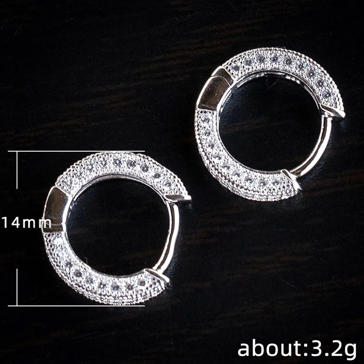 Fashion Simple Copper Inlaid Zircon Earrings Wholesale