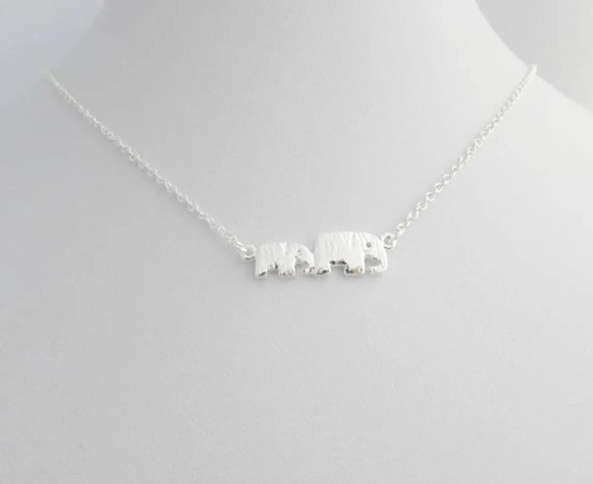 Fashion Simple Elephant Elephant Necklace Nhcu146663