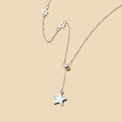 Fashion Simple Five-Pointed Star Pendant  Clavicle Chain Necklace Female