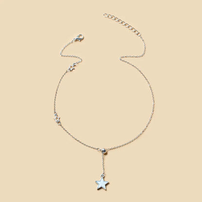 Fashion Simple Five-Pointed Star Pendant  Clavicle Chain Necklace Female