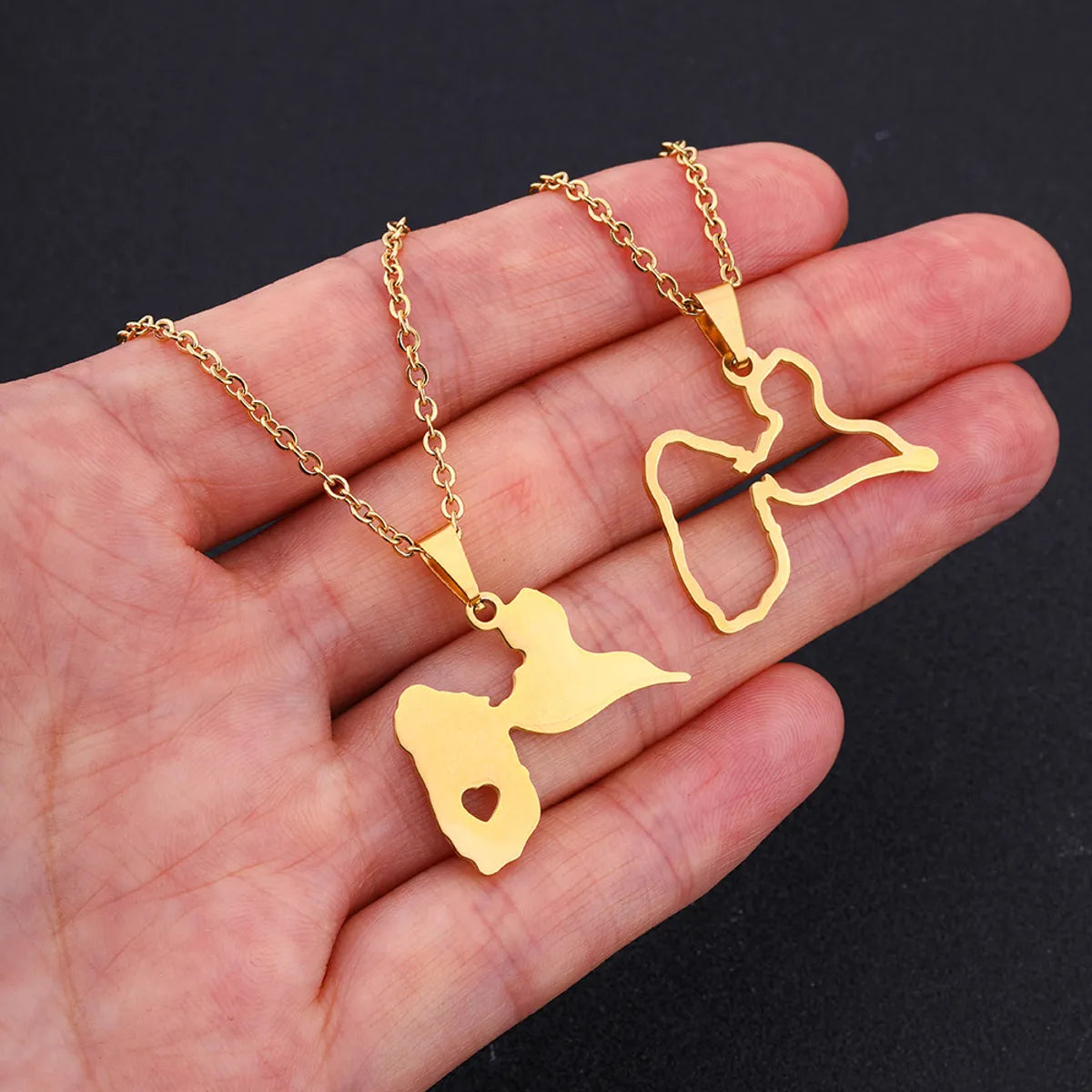 Fashion Geometric Stainless Steel Plating 18K Gold Plated Unisex Necklace