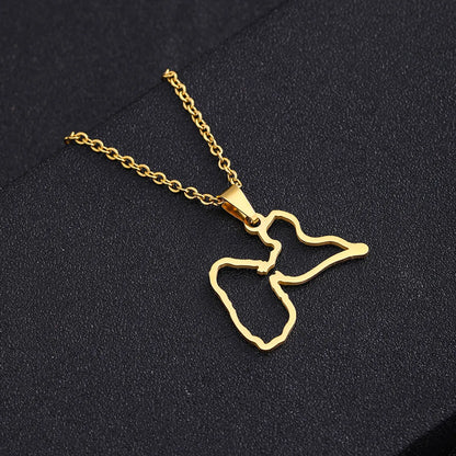 Fashion Geometric Stainless Steel Plating 18K Gold Plated Unisex Necklace