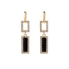 Fashion Simple Geometric Earrings Square Diamond Earrings