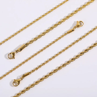 Simple Style Geometric Stainless Steel Plating 18k Gold Plated Necklace