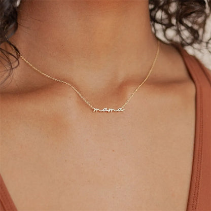 Simple Style Letter Stainless Steel Necklace