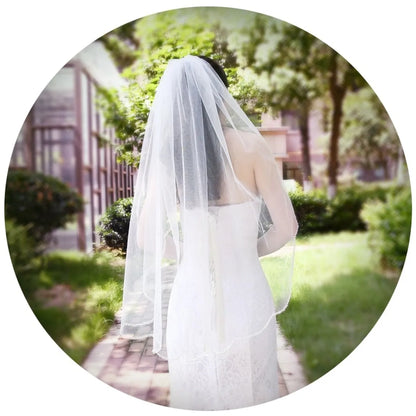 Fashion Simple Headdress With Hair Comb Veil Wedding Short Veil