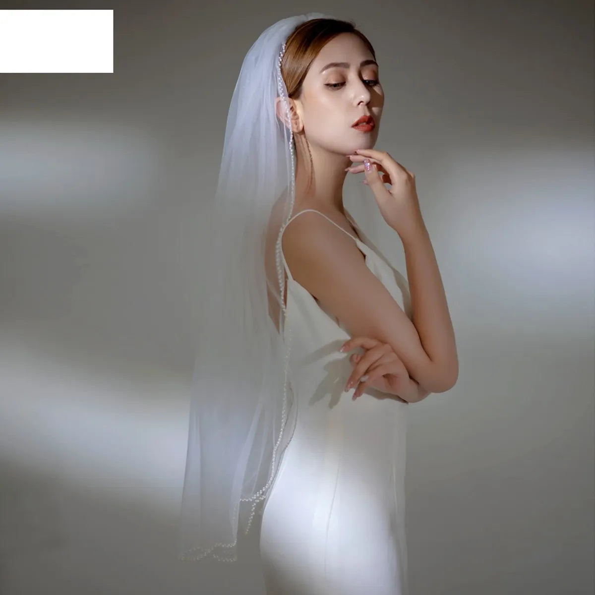 Fashion Simple Headdress With Hair Comb Veil Wedding Short Veil