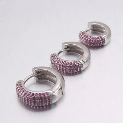 Fashion Simple Hot Sale Multi-color Zircon Earrings New Fashion Earrings Wholesale Gooddiy