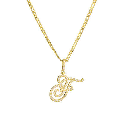 Fashion Letter 304 Stainless Steel Copper Plating Zircon 18K Gold Plated Women'S Necklace