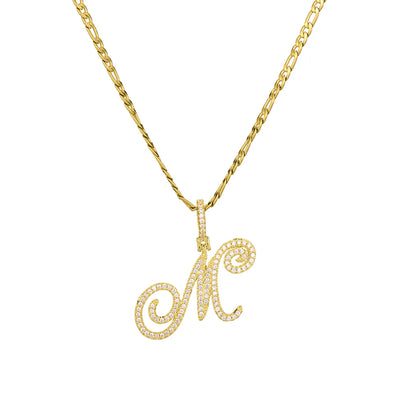 Fashion Letter 304 Stainless Steel Copper Plating Zircon 18K Gold Plated Women'S Necklace