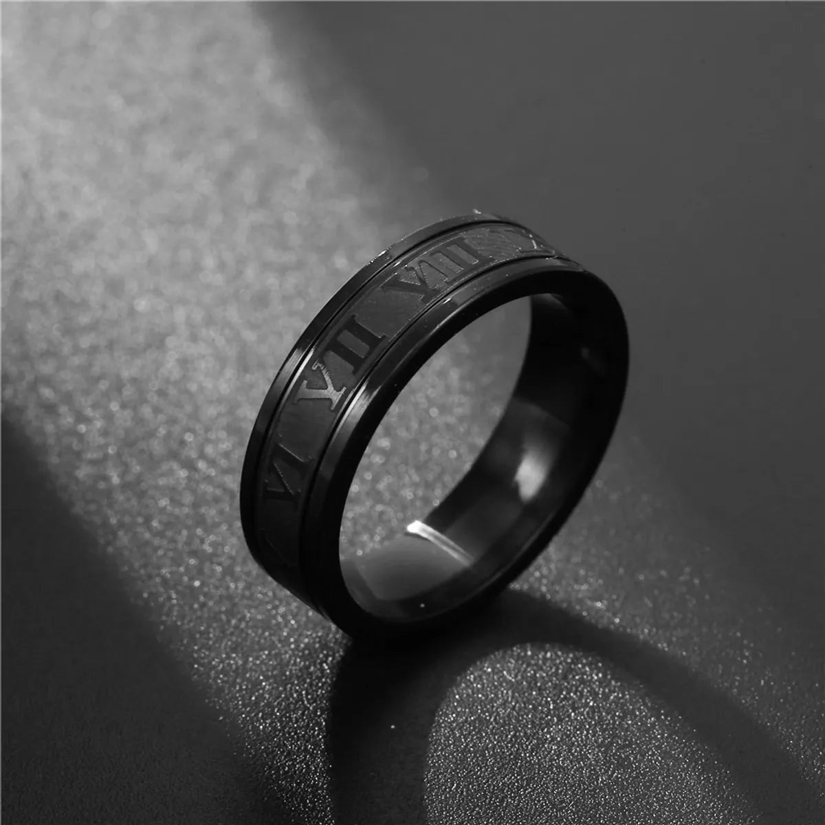 Fashion Simple Multi-color Stainless Steel Roman Numeral Ring