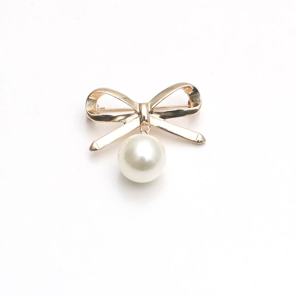 Fashion Simple Pearl Bow Brooch