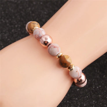 Fashion Geometric Natural Stone No Inlaid Bracelets