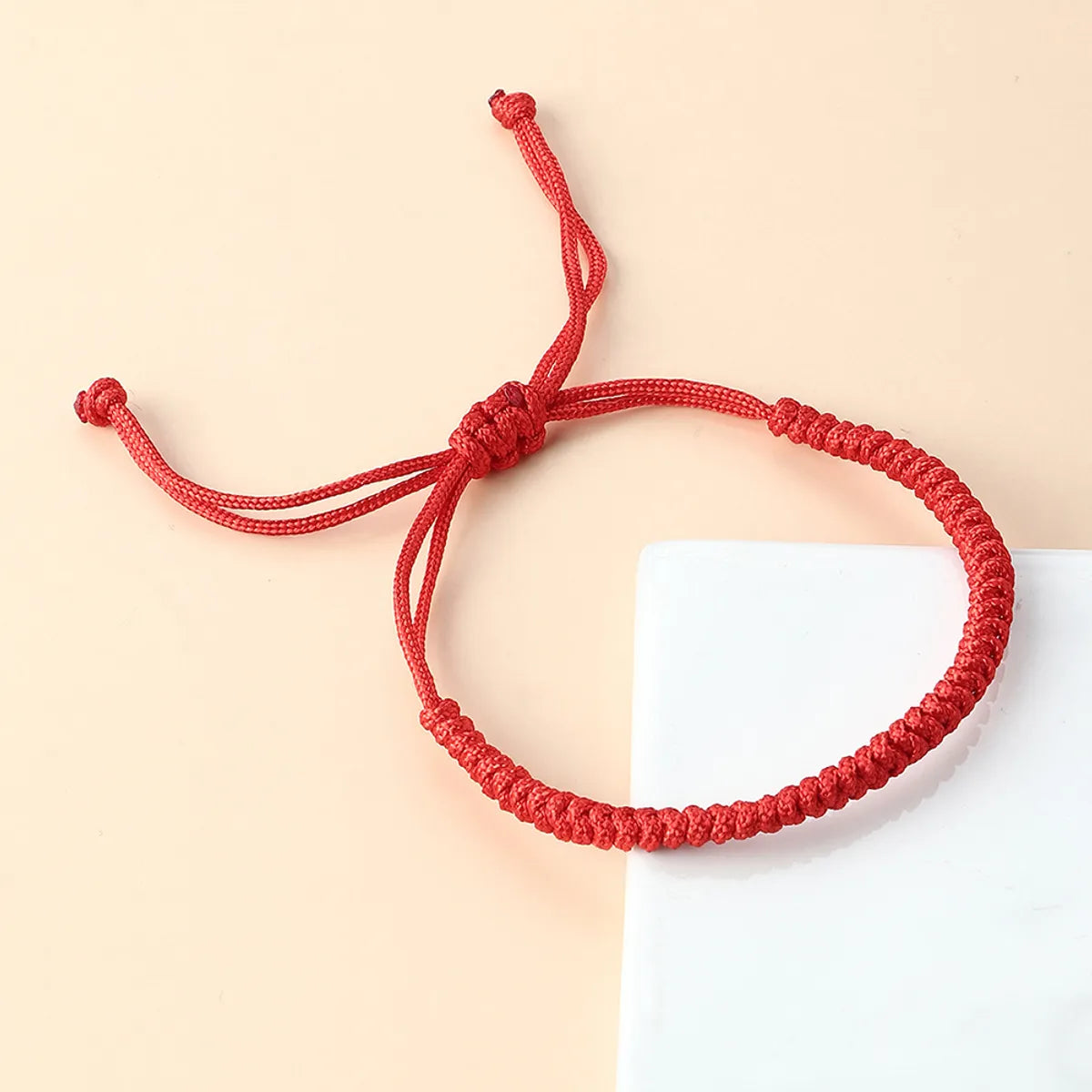 Fashion Simple Red Rope Solid Color Adjustable Bracelet