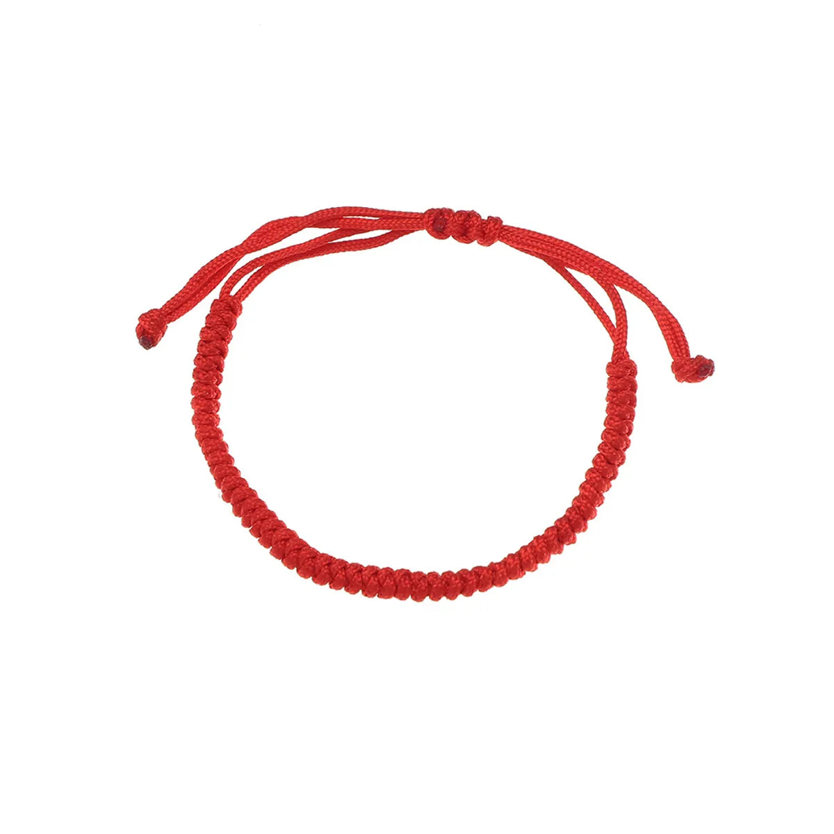 Fashion Simple Red Rope Solid Color Adjustable Bracelet