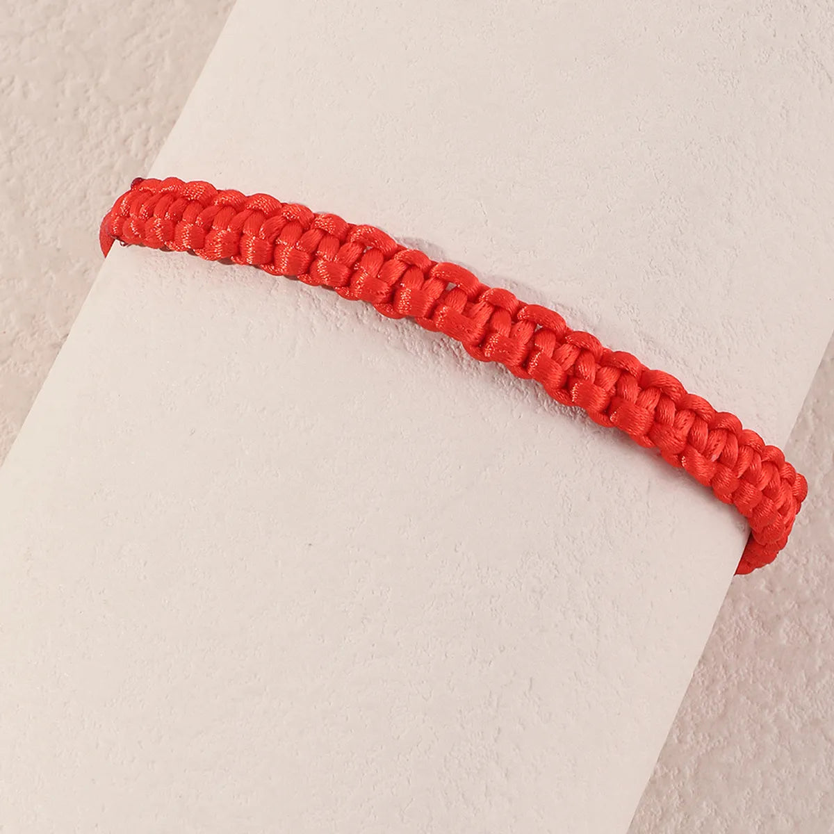 Fashion Simple Retro Solid Color Red Rope Beaded Bracelet