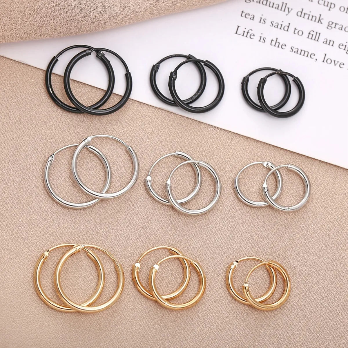 Simple Style Geometric Plating Copper No Inlaid Earrings