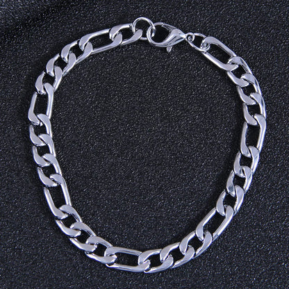 Fashion Simple Stainless Steel Metal Chain Temperament Men'S Bracelet