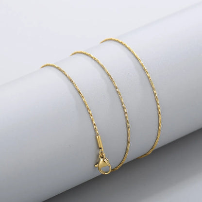 Fashion Simple Stainless Steel Snake Bone Chain Necklace