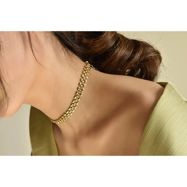 Fashion Simple Style Geometric Alloy Plating Choker