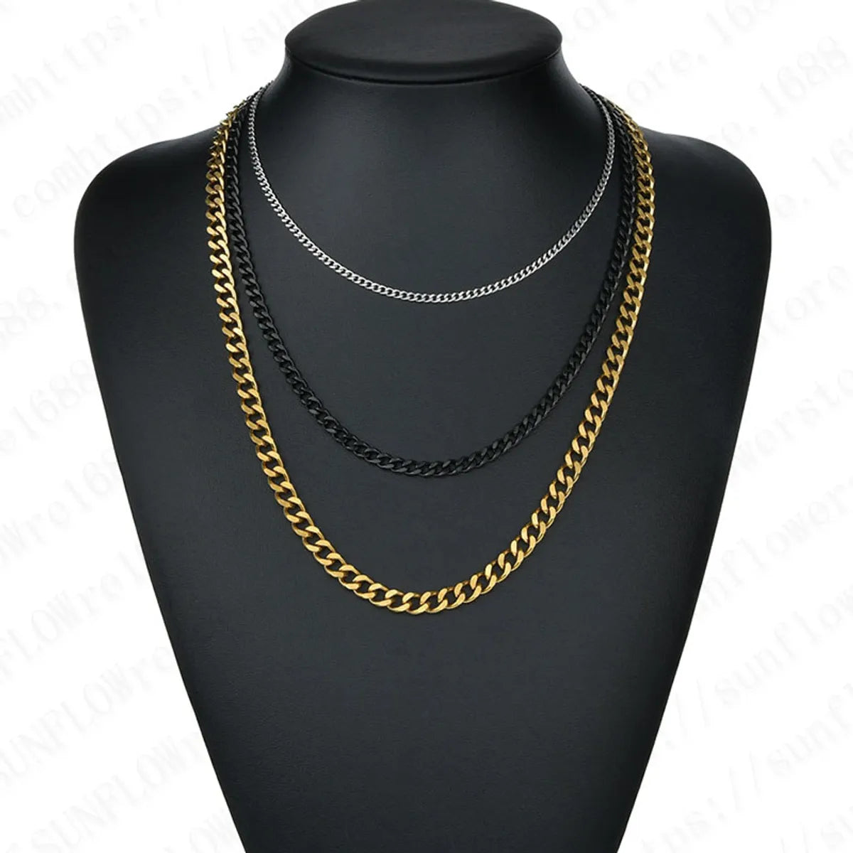 Fashion Simple Style Geometric Stainless Steel Plating Necklace