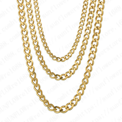 Fashion Simple Style Geometric Stainless Steel Plating Necklace