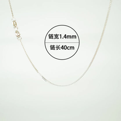 Fashion Simple Style Geometric Sterling Silver Plating Metal Chain Necklace