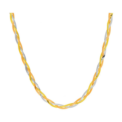 Fashion Simple Style Geometric Titanium Steel Plating Braid Necklace