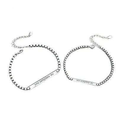 Fashion Simple Style Letter Sterling Silver Plating Bracelets