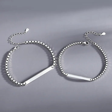 Fashion Simple Style Letter Sterling Silver Plating Bracelets