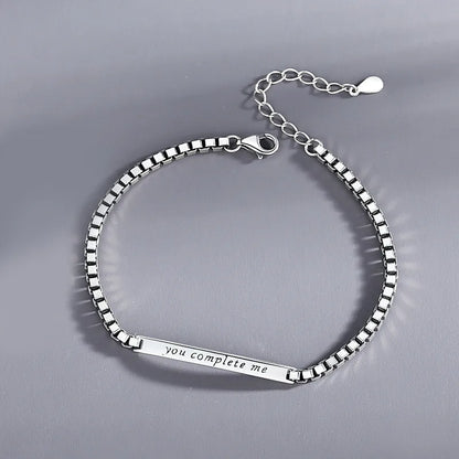 Fashion Simple Style Letter Sterling Silver Plating Bracelets