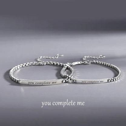 Fashion Simple Style Letter Sterling Silver Plating Bracelets