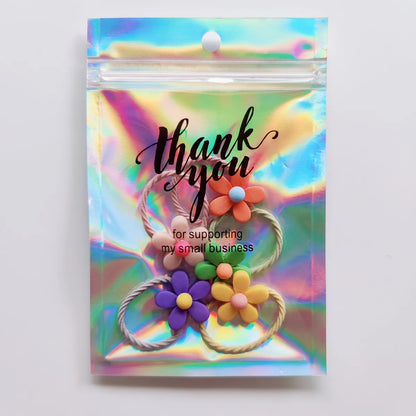 Fashion Simple Style Letter Synthetics 3d Print Transparent Jewelry Packaging Bags