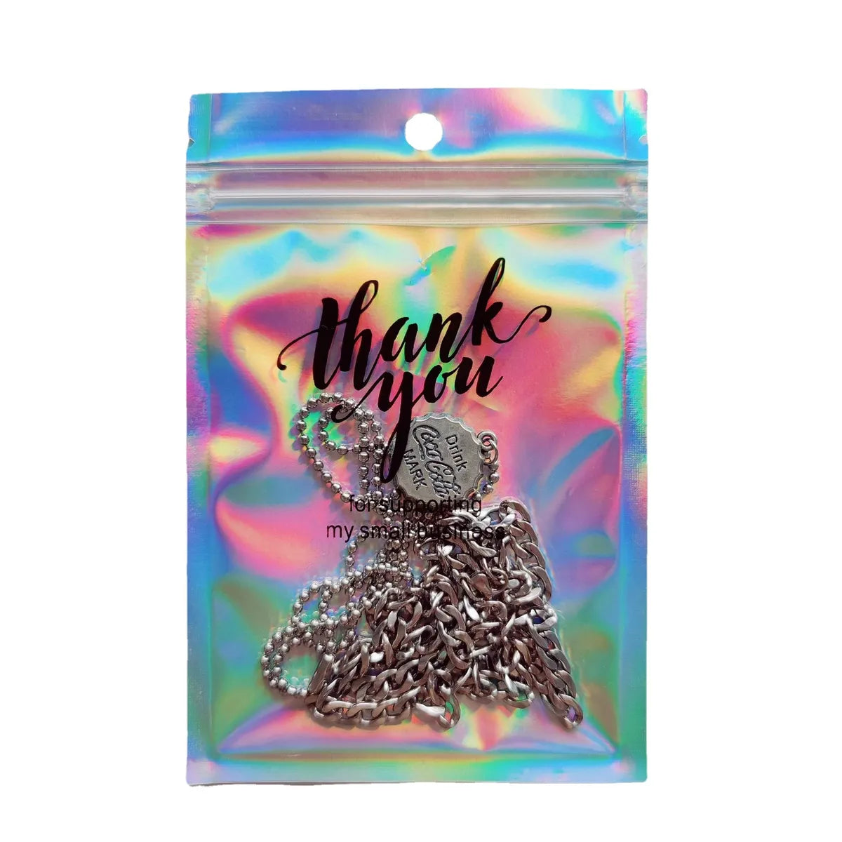 Fashion Simple Style Letter Synthetics 3d Print Transparent Jewelry Packaging Bags