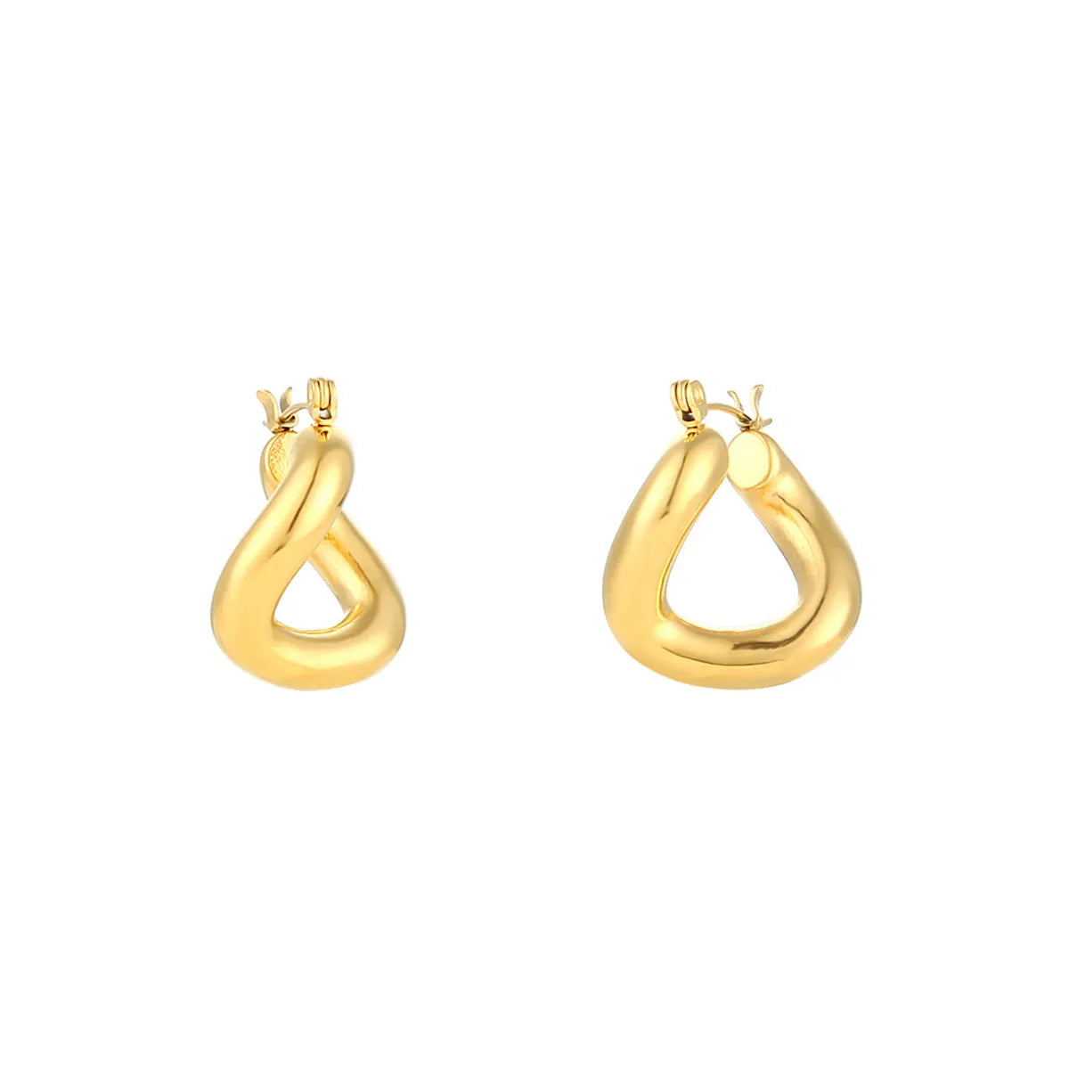 Fashion Geometric Plating Stainless Steel No Inlaid Gold Plated Earrings