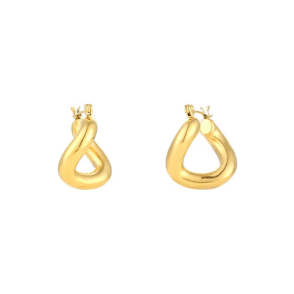 Fashion Geometric Plating Stainless Steel No Inlaid Gold Plated Earrings