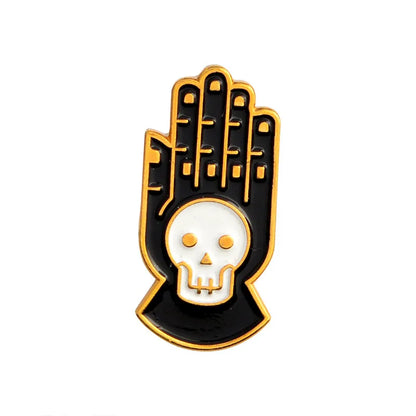 Fashion Skull Alloy Plating Artificial Gemstones Unisex Brooches