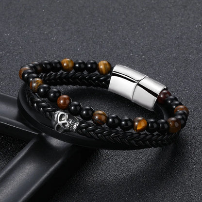 Fashion Skull Alloy Plating Men'S Bracelets 1 Piece