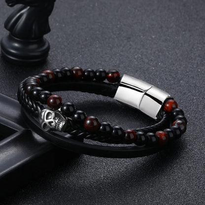 Fashion Skull Alloy Plating Men'S Bracelets 1 Piece