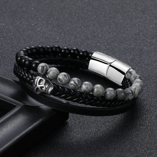 Fashion Skull Alloy Plating Men'S Bracelets 1 Piece