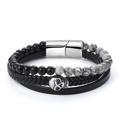 Fashion Skull Alloy Plating Men'S Bracelets 1 Piece