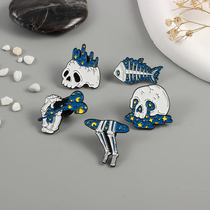 Fashion Skull Alloy Stoving Varnish Unisex Brooches