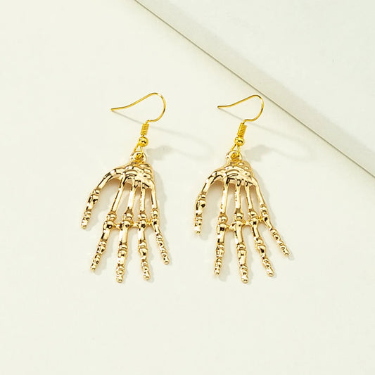 Fashion Skull Palm Alloy Earrings Wholesale